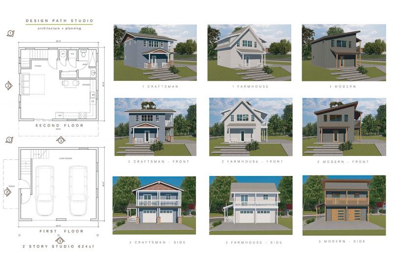 Design with upstairs and floor plan
