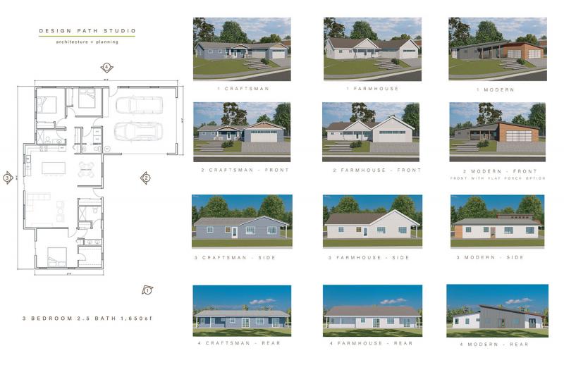 Three bedroom and 2.5 bath design