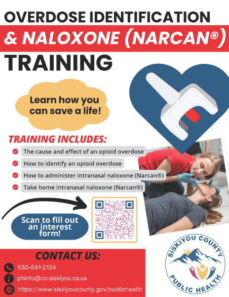 Overdose Identification &amp; Naloxone (Narcan®) Training. Learn how you can save a life! Training includes:  The cause and effect of an opioid overdose How to identify an opioid overdose  How to administer intranasal naloxone (Narcan ®)  Participants also receive intranasal naloxone (Narcan ®) to take home.  If you are interested in receiving this training, please fill out the Interest Form.