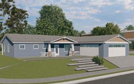 Three bedroom and 2.5 bath design