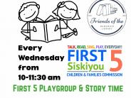 First 5 Storytime and playgroup every Wednesday from 10 to 11 30 at the Dunsmuir Library