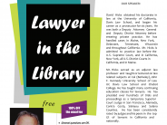 Dunsmuir Library Voices in the canyon presents Lawyer in the Library Jan 17 2 to 4 P M 