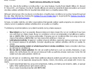 Health Advisory PH