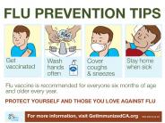 flyer promoting flue prevention tips in spanish