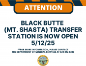 BLACK BUTTE NOW OPEN