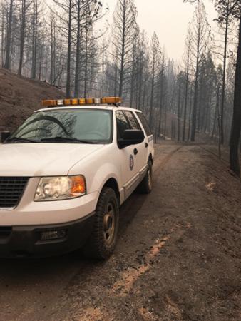 OES visiting the Gap Fire in Horse Creek, 2016