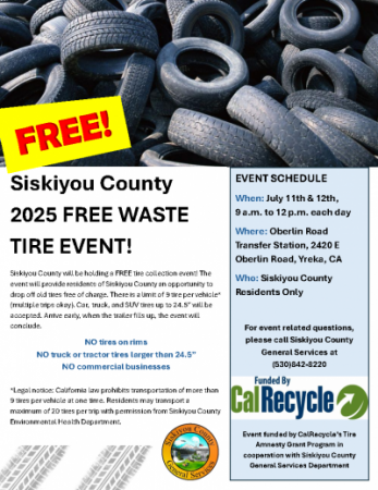 Oberlin Free Tire Day July 12