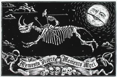 Sharon Swingle - Memento Mori relief print